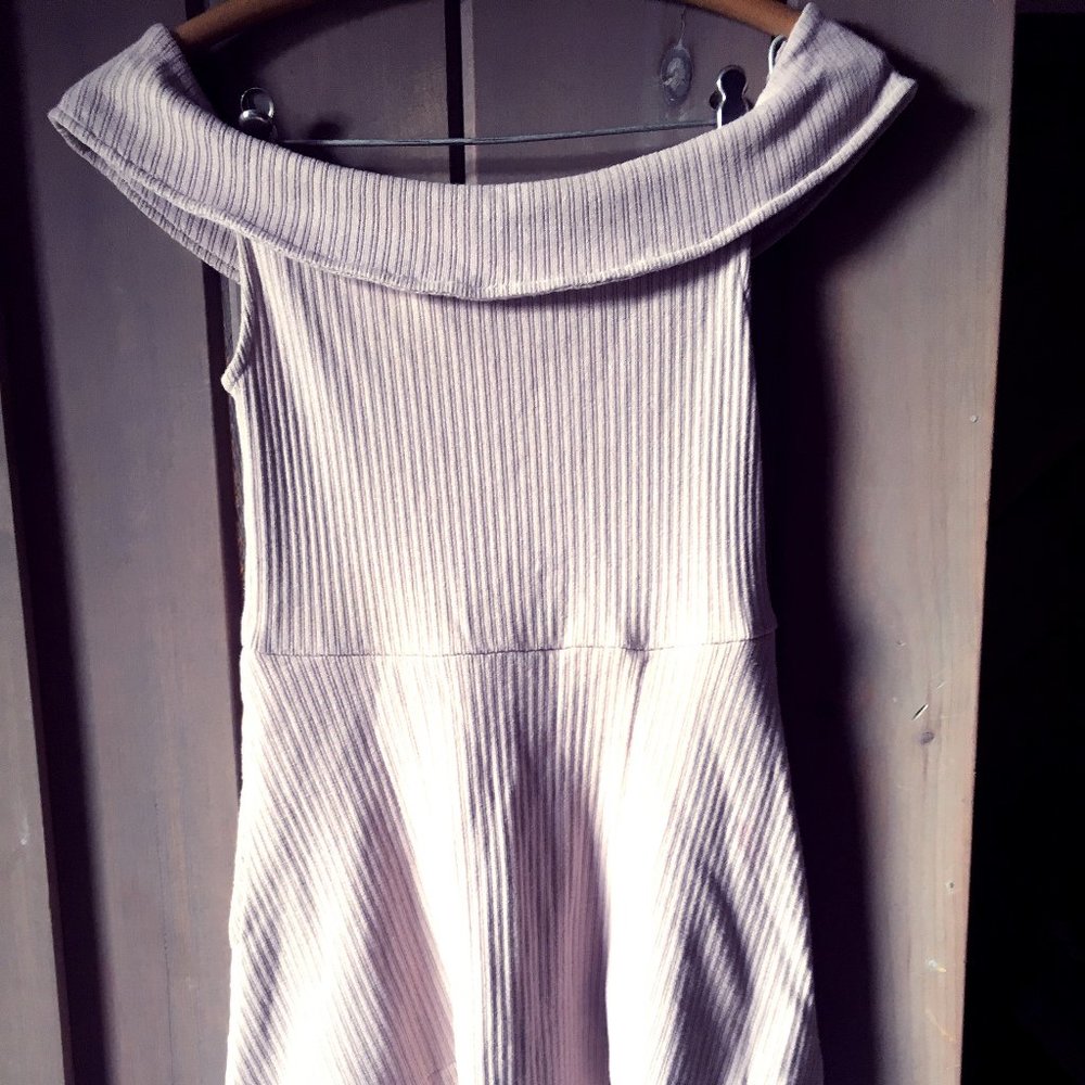 Free People Beach ribbed off the shoulder dress